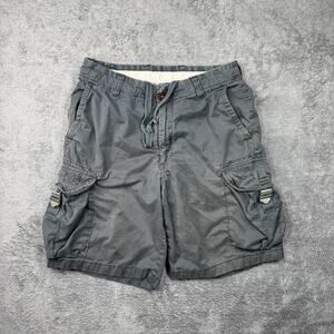 Y2K J Crew Cargo Shorts Broken In Blue Mens 32x10 Faded Outdoor Workwear